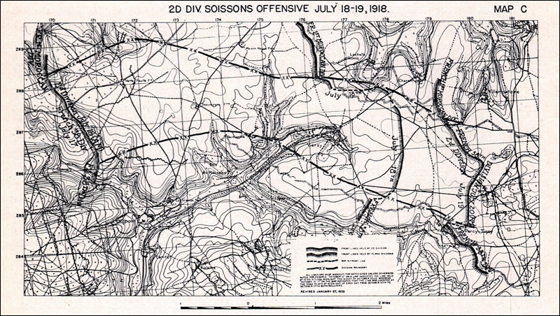 2D DIV SOISSONS OFFENSIVE JULY 18-19, 1918. MAP C