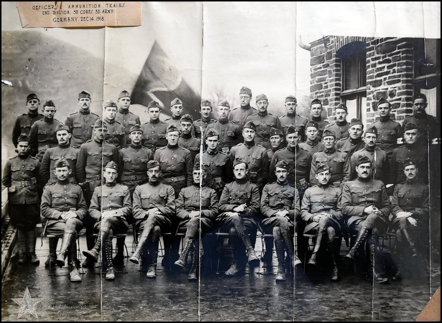 Army Of Occupation. Officer's Ammunition Trains. 2ND. Division, 3D. Corps, 3D. Army. Germany, Dec. 14, 1918.