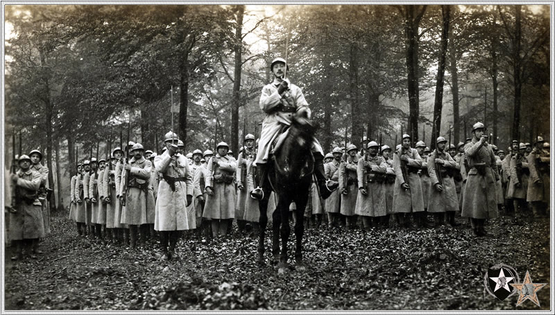 French Troops on review. Camp Legettes, France, May 1, 1918.