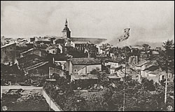 Burning of Thiaucourt on the afternoon of Sept. 12, 1918.