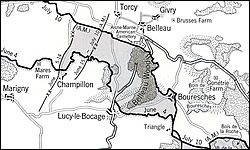 Map of 2d Division Operations, June 4—July 10, 1918