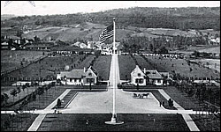 AISNE-MARNE. - Entrance to American Cemetery viewed from Belleau Wood