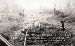 60cm. R. R. in the Champagne destroyed by Shell-fire.