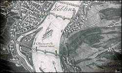1919 Map of Coblenz, Germany