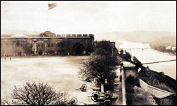 Old Glory Flies From Ehrenbreitstein Fortress Where The Rhine And Mosel [sic] Meet. Coblenz, Germany, 1919.