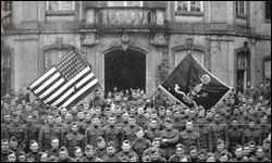 A small portion of the Regimental photograph taken at Schloss Engers early 1919.