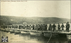 Pontoon bridge at Honningen, Germany May 25, 1919