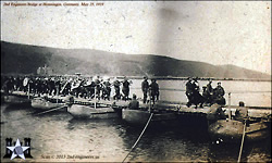 Pontoon bridge at Honningen, Germany May 25, 1919
