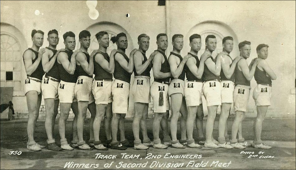Track Team, 2nd Engineers - Winners of Second Division Field Meet