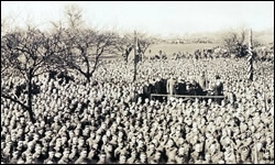 The Secretary of the Navy, Josephus Daniels, addresses the 2nd Division, Vallendar, Germany, April 18, 1919