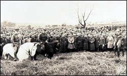 General Pershing, and Major General Dickman, with the officers & men of the 2nd Division, Valendar, Germany, March, 1919
