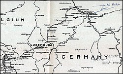 Map drawn by 2nd Engineers - March to Rhine